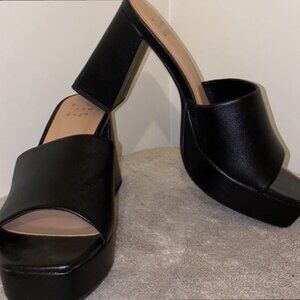 A New Day Heels Black Harlow Mule